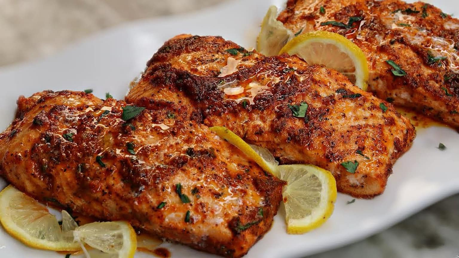 Quick and EasyBaked Lemon Garlic Salmon Recipe Villages Chef